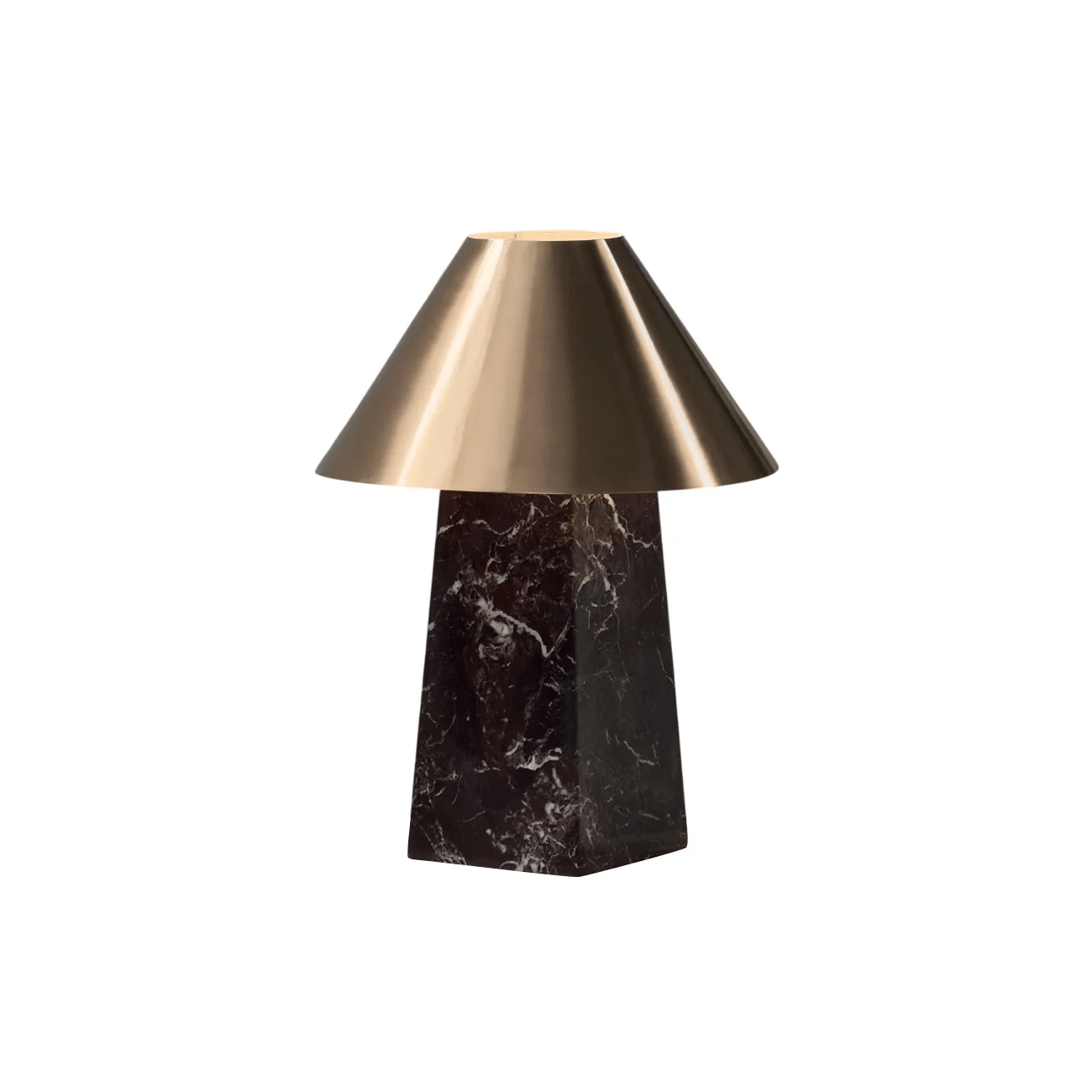 Conic Modern Metal & Marble Table Lamp