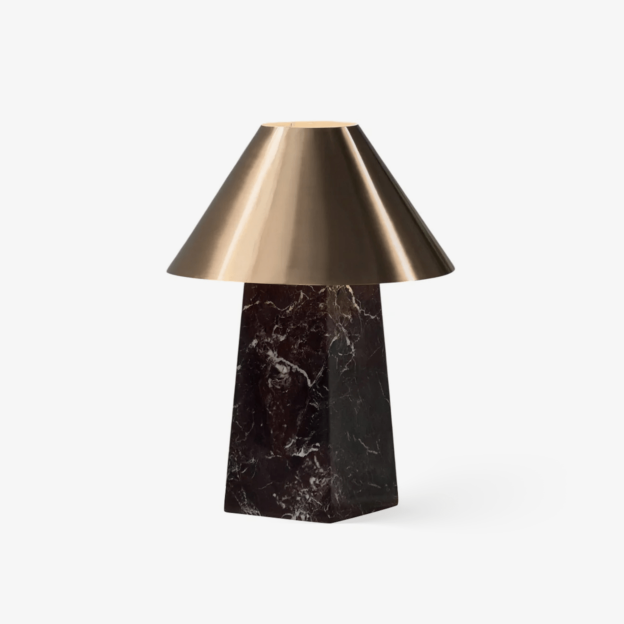 Conic Modern Metal & Marble Table Lamp