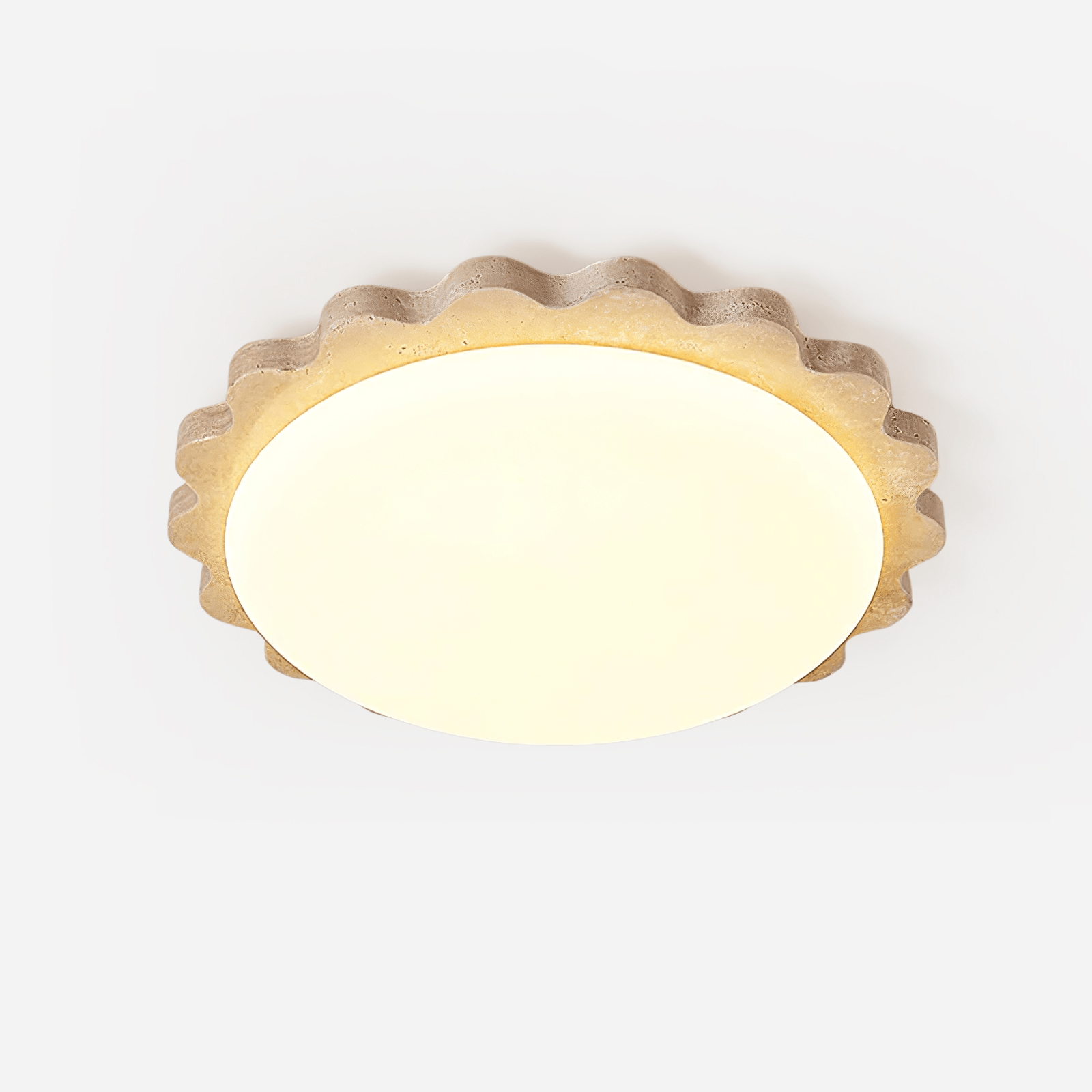 Scallop Modern Travertine Ceiling Light