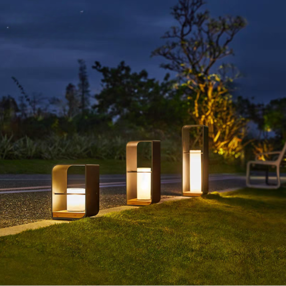 Ray Minimalist Cuboid Candle Outdoor Floor Lamp Garden