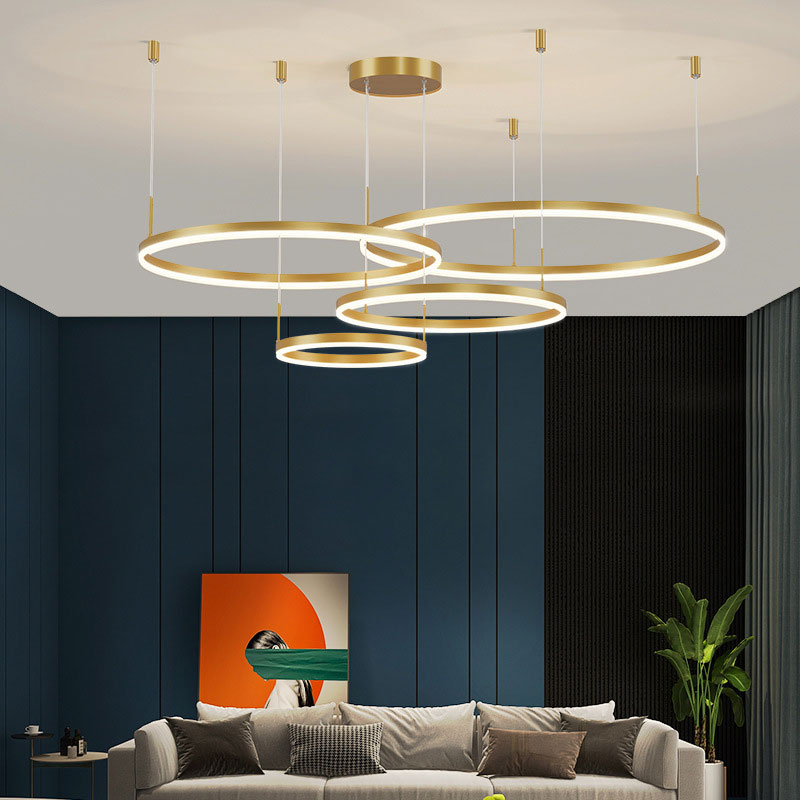 Arisha Modern Pendant Light Tir-Circle Metal