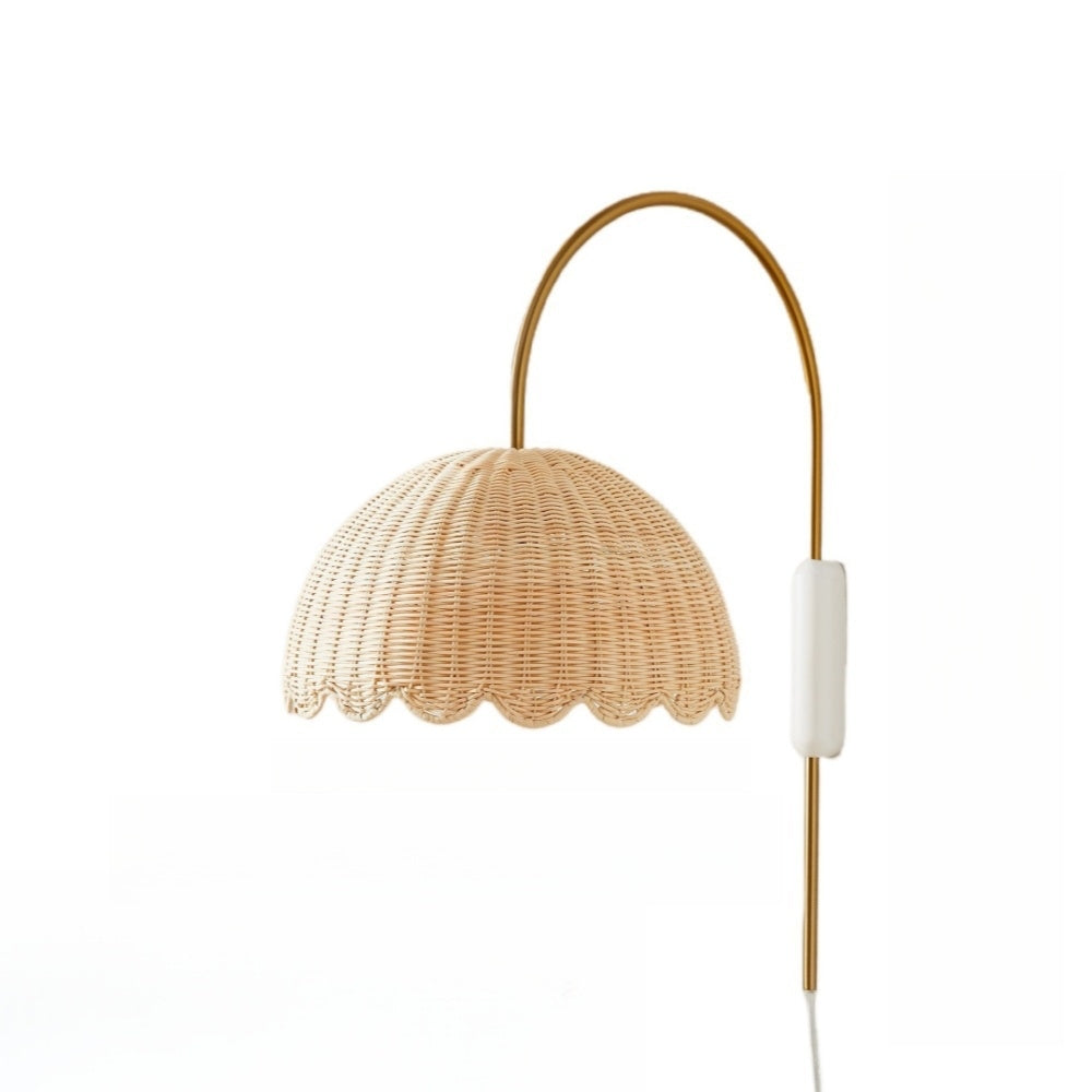 Fungi Wall Lamp Rattan&Metal