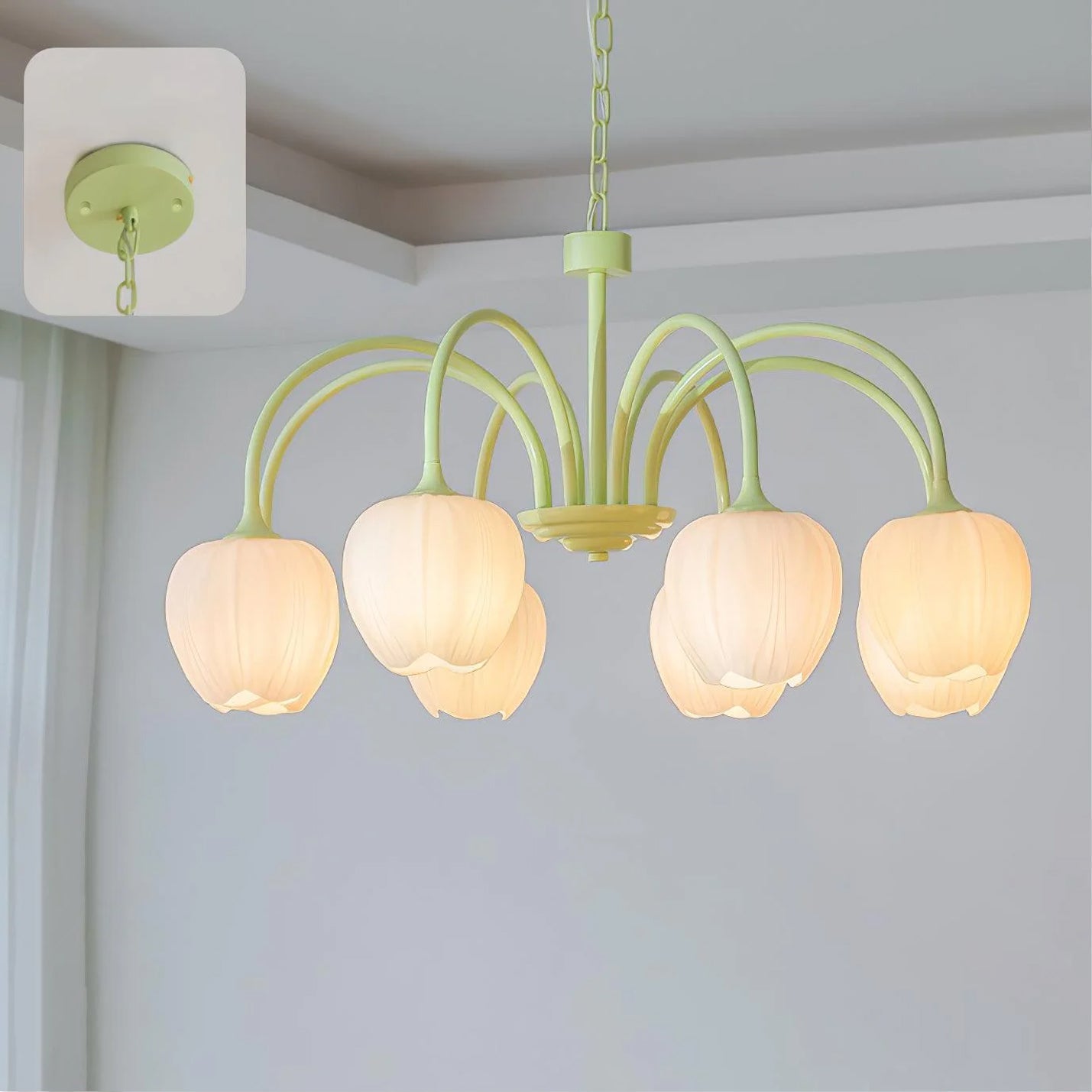 Aria Fresh Tulip Chandeliers - Letslighting