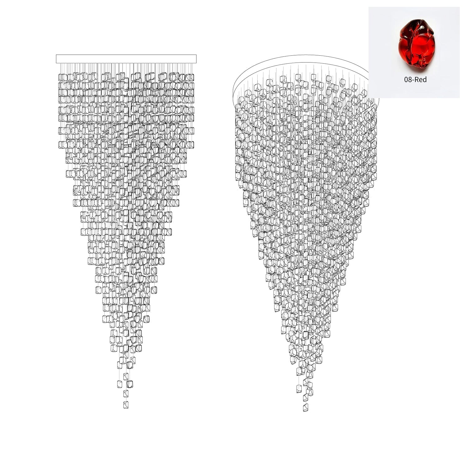 Veshaa Postmodern Luxury Stone Crystal Chandelier - Letslighting