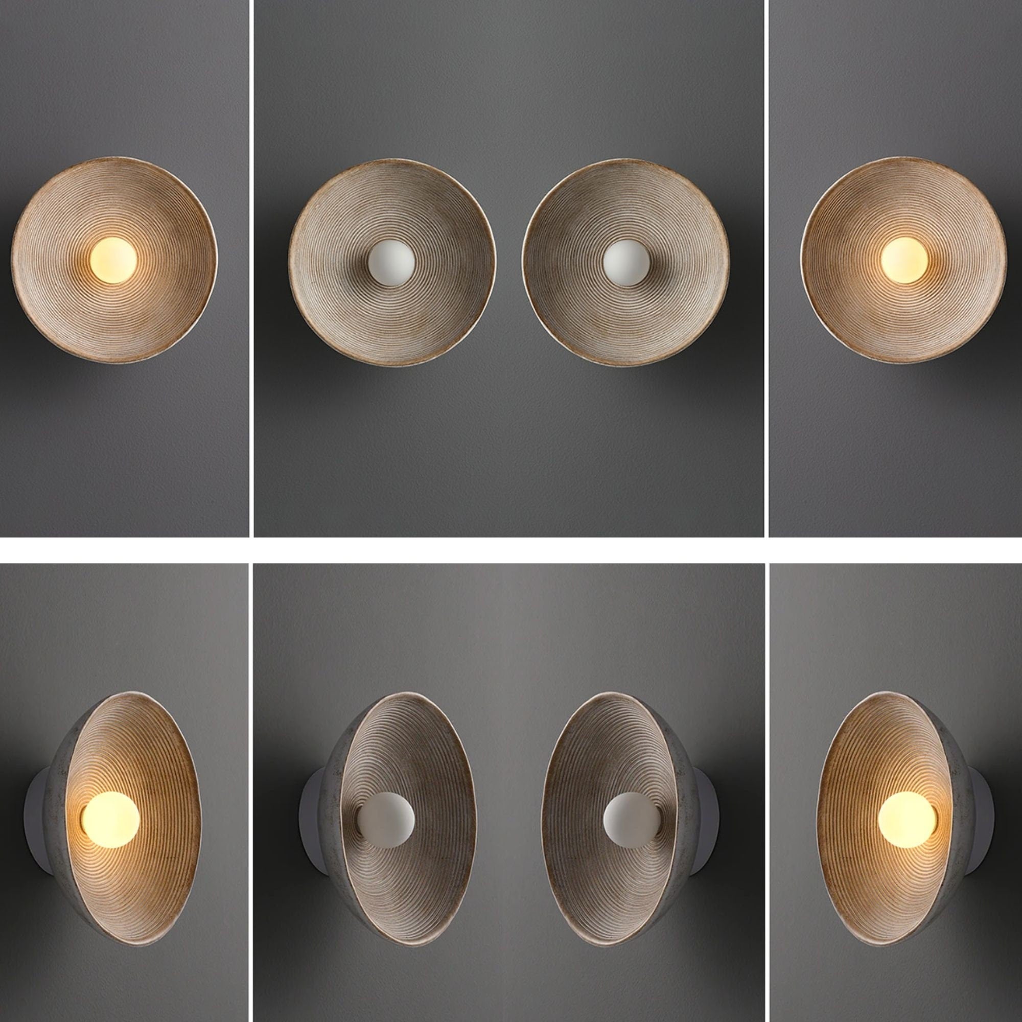 Aria Modern Round Indoor Wall Lamp Wood Bedroom Living Room