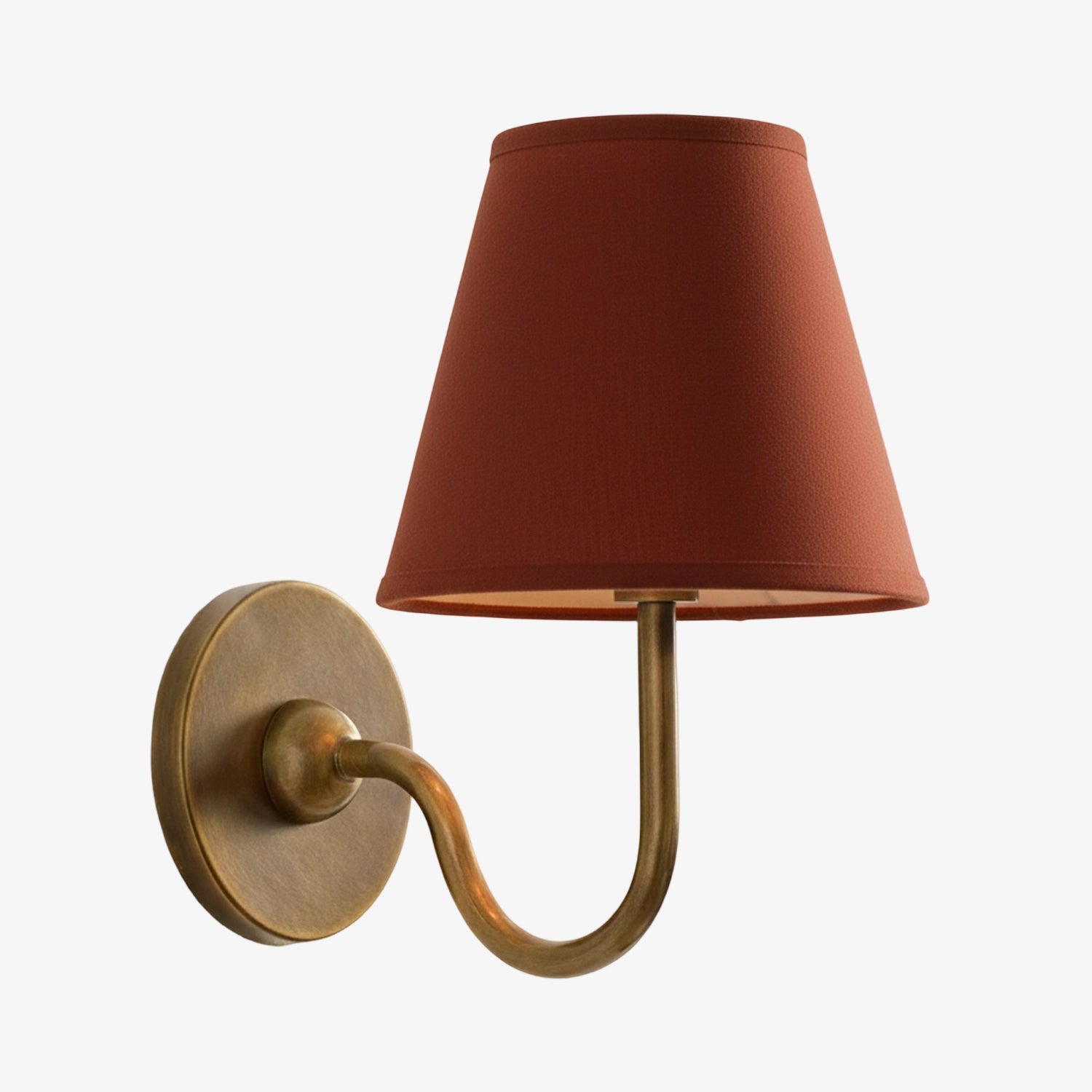 Grace Brass Linen Wall Lamp