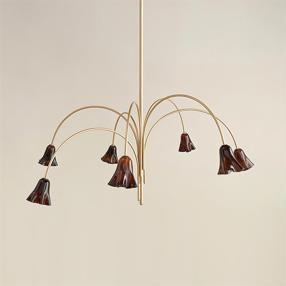 Musa Arched Arm Floral Chandelier Romantic Bedroom