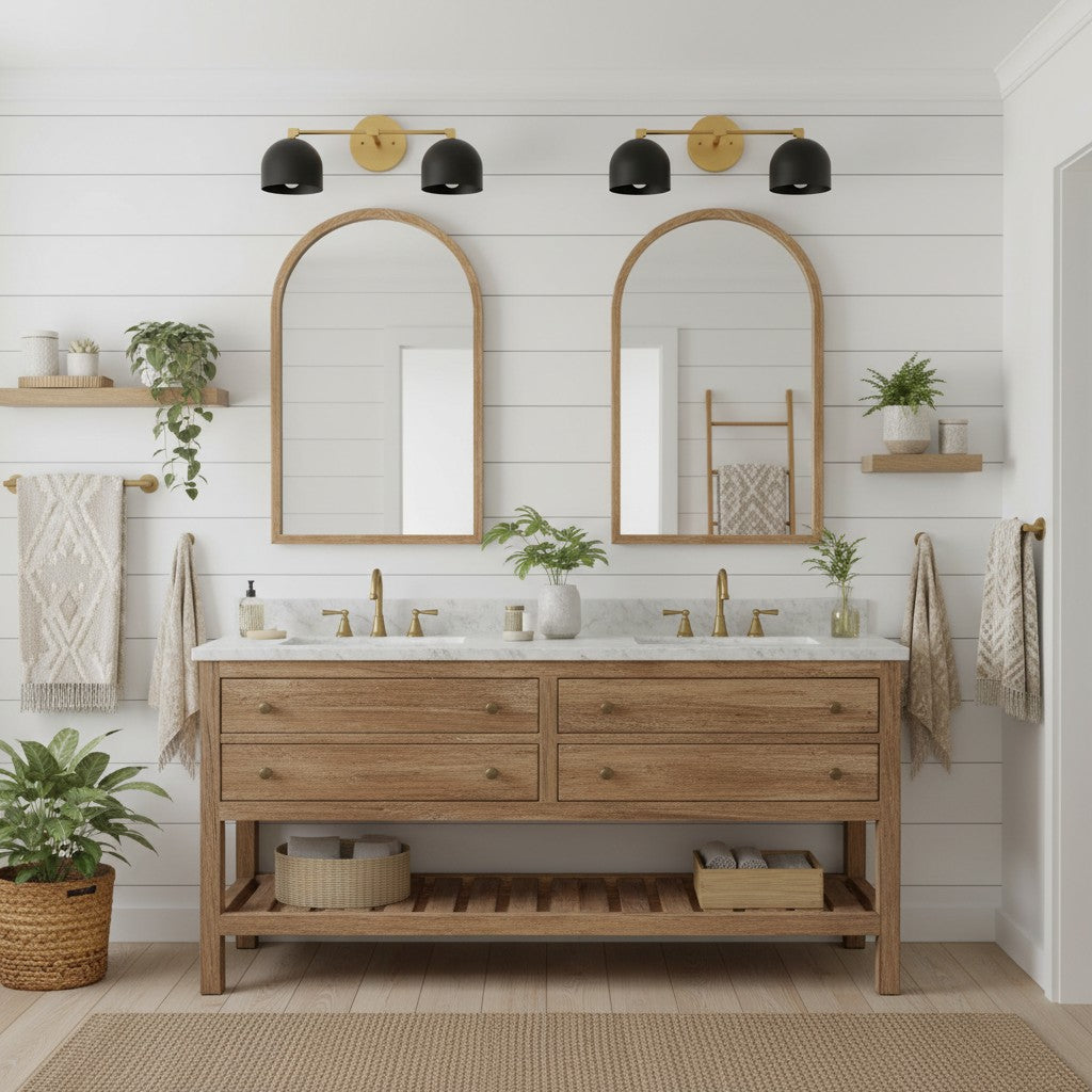 Chroma Dome Brass Wall Sconce Modern Bathroom