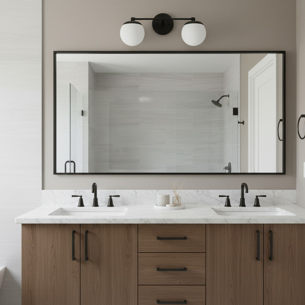Pearl Milk Glass  Brass Wall Sconce Bathroom