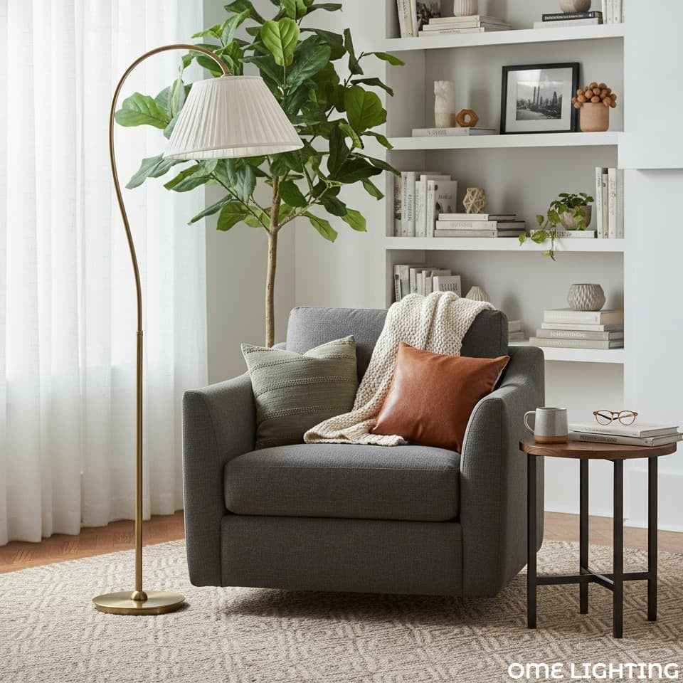 Grace Pleated Linen Shade Floor Lamp