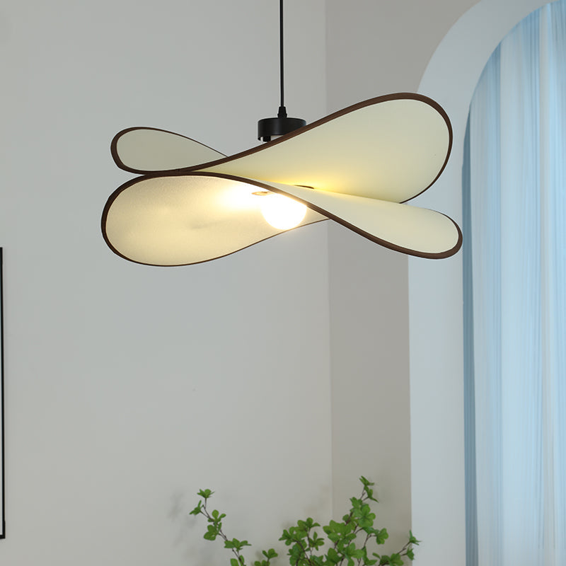 Ritta Wabi-Sabi Retro Leaf Farbic LED Pendant Light Study Bedroom - Letslighting