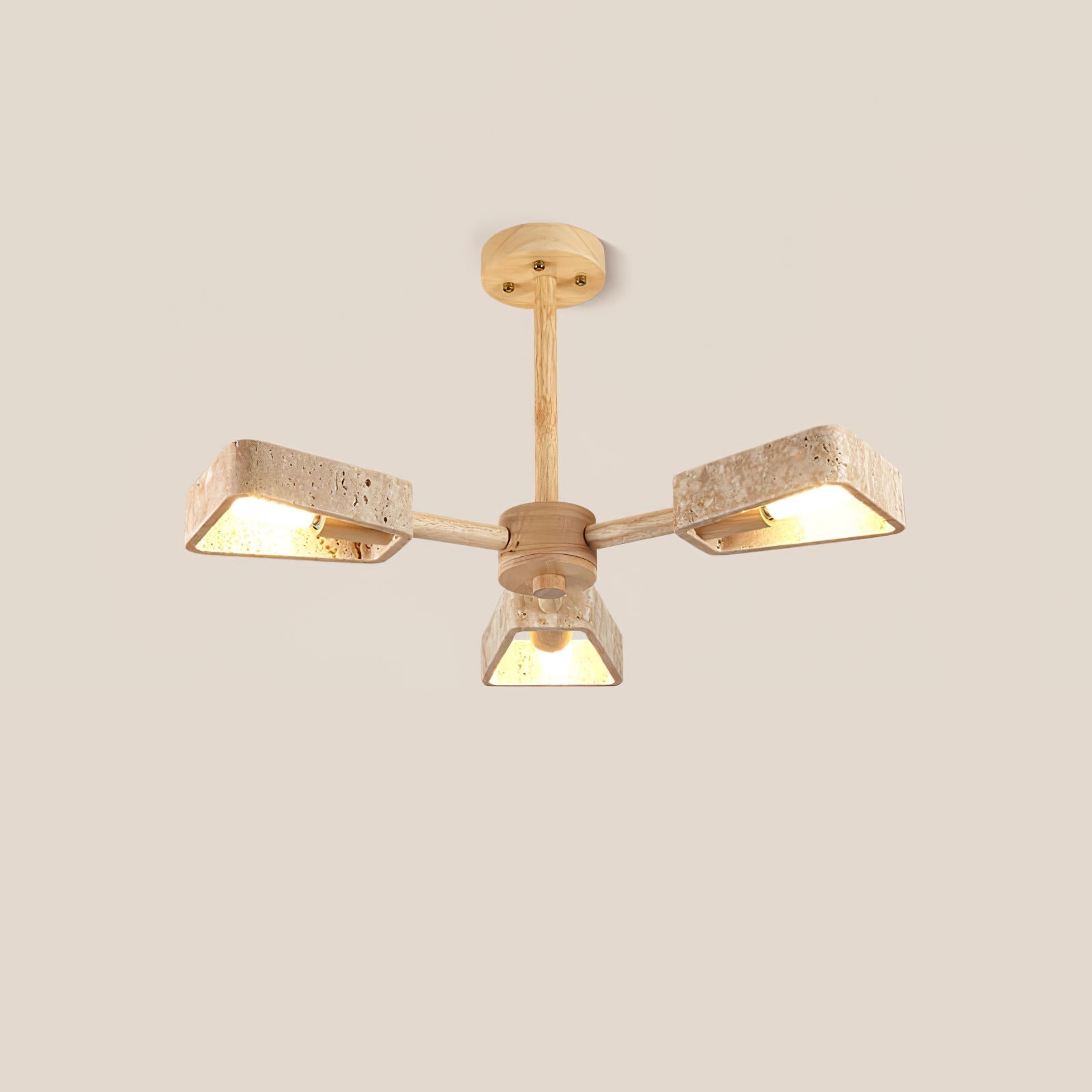 Hedra  Travertone  Geometric  Chandelier