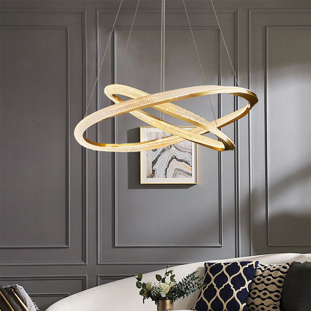 Kristy Pendant Light, Aluminium & Arcylic, 1/2 Rings, 2 Color - Letslighting