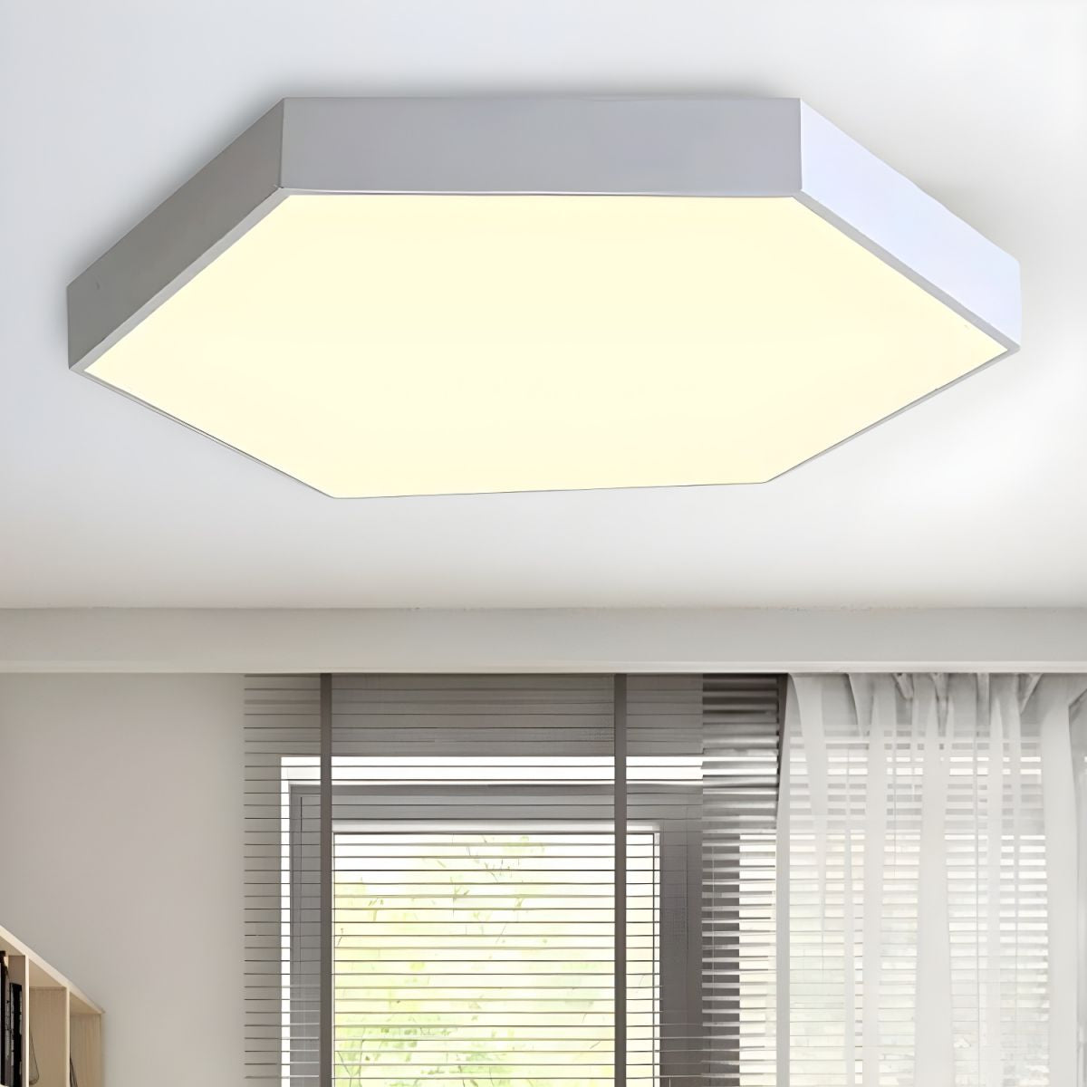 Valentina Modern Hexagon LED Flush Mount Ceiling Light - Letslighting