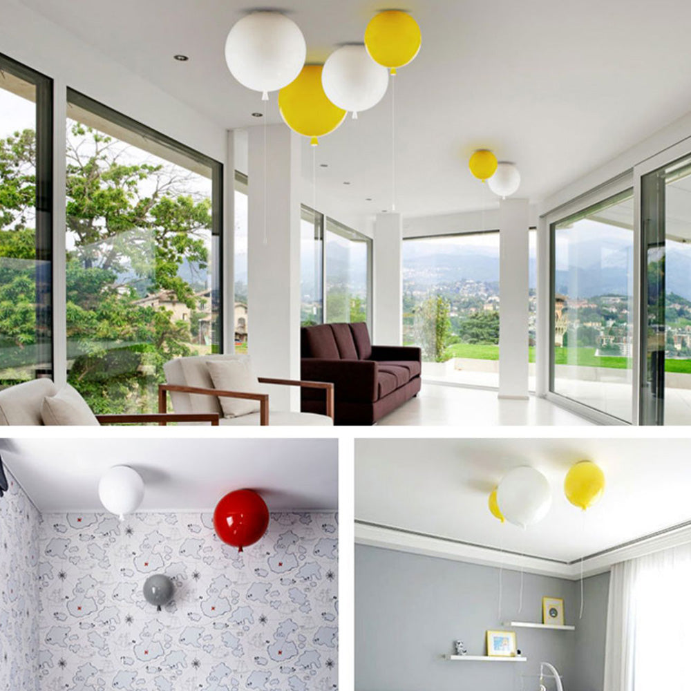 Aria Frosted Balloon Flush Mount Ceiling Light for Children's Room - Letslighting