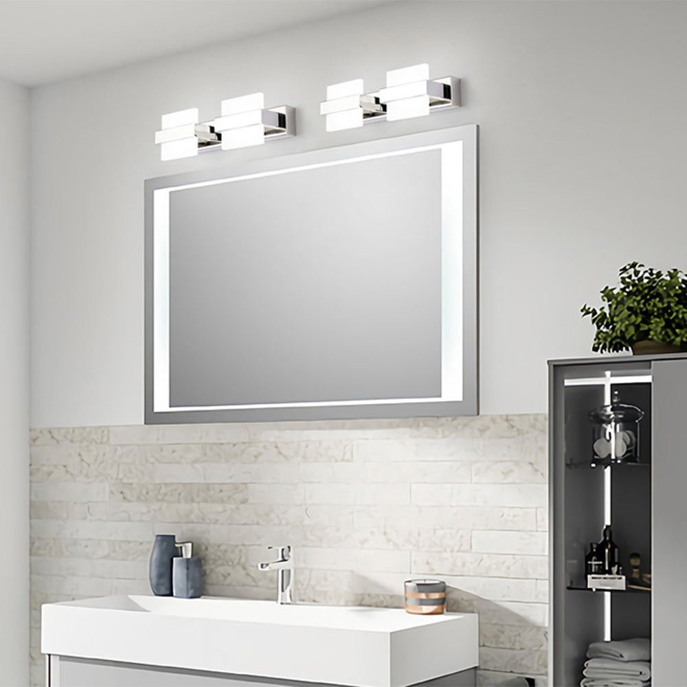 Arisha Modern Square Metal Acrylic Wall Lamp Bathroom