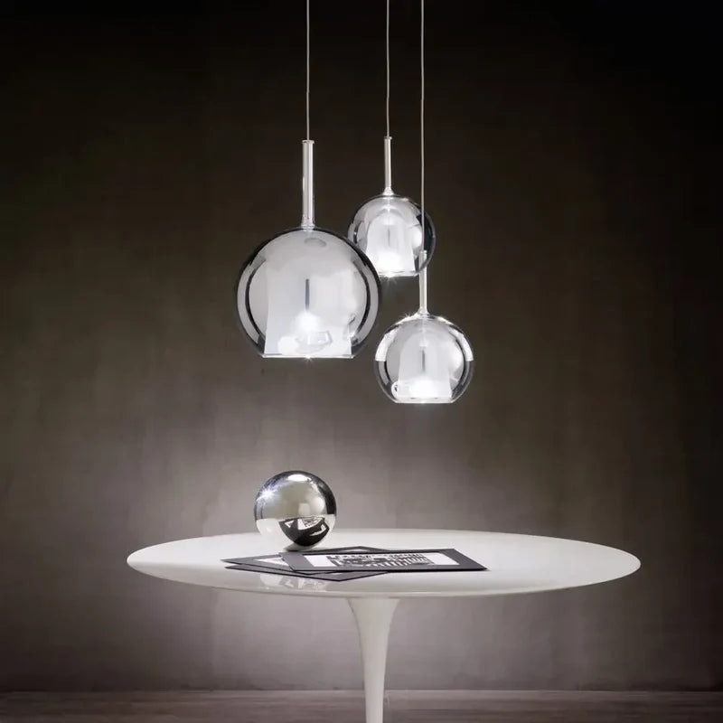 Valentina Modern Sphere LED Pendant Light Glass Dining Room - Letslighting