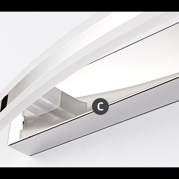 Arisha Minimalist Vanity Wall Lamp, Chrome, Bedroom/Bathroom