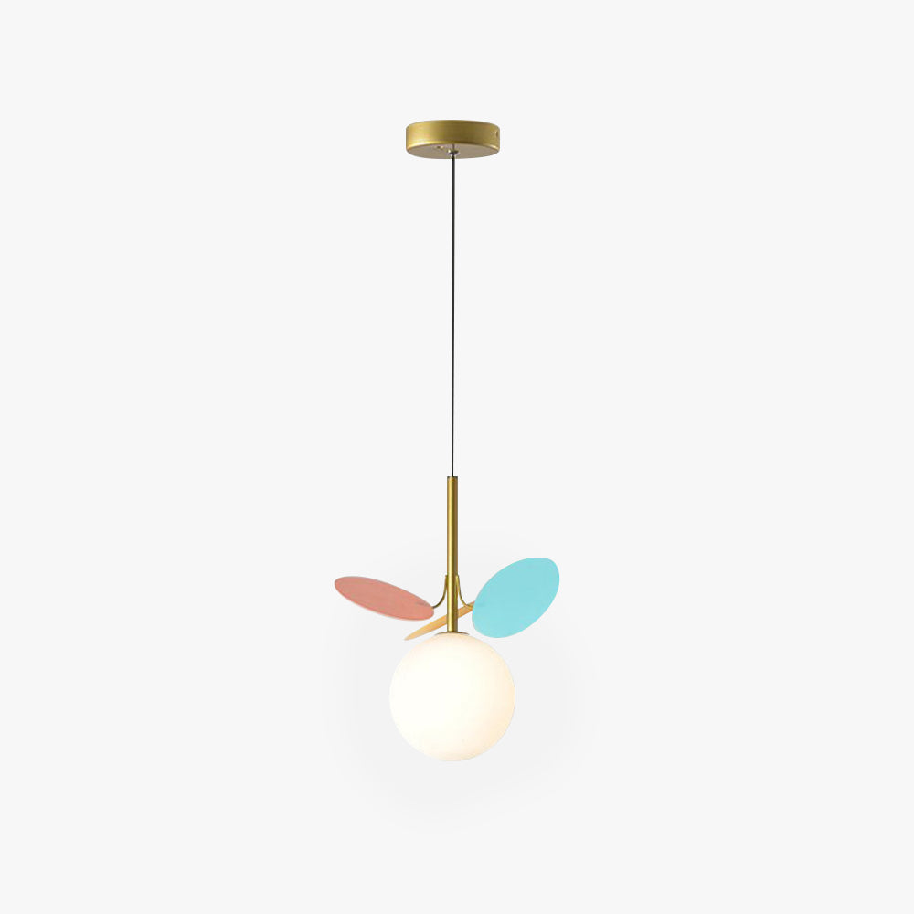 Arisha Art Deco Globe Pendant Light Multi-Color Glass - Letslighting
