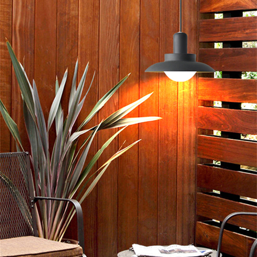 Arisha Retro Funnel Pendant Light Metal Glass