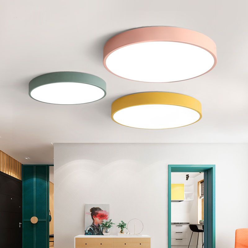 Valentina Ceiling Light Round Flush Mount Bedroom - Letslighting