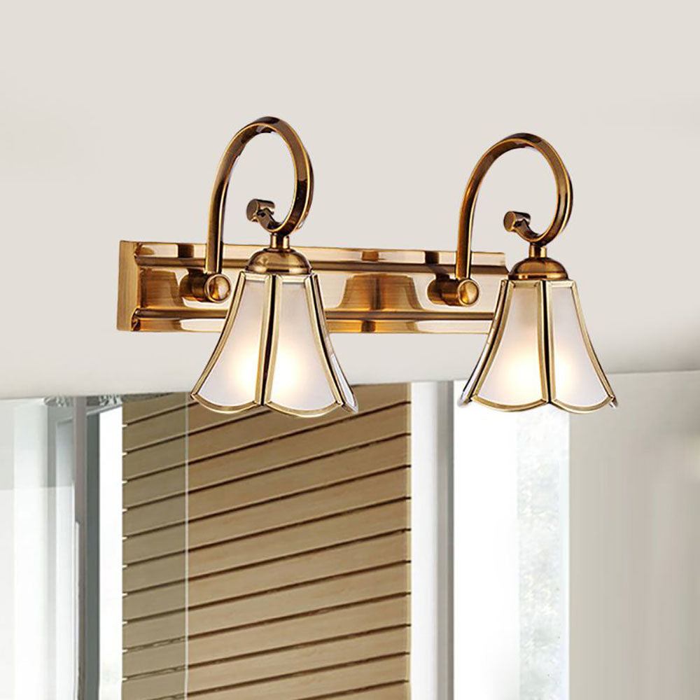 Ray Wall Lamp Vintage Flower Metal Glass Kitchen
