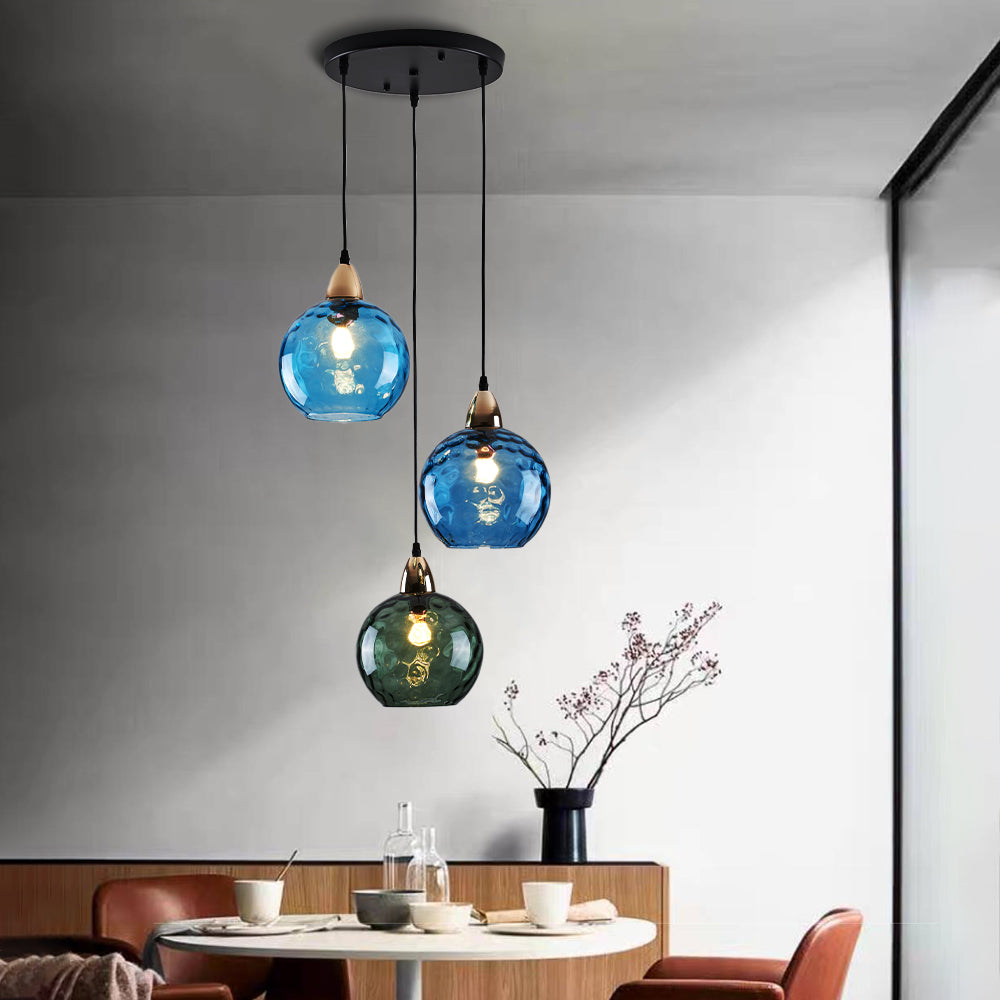Valentina Pendant Light Water Ripple Cluster, 3 Head