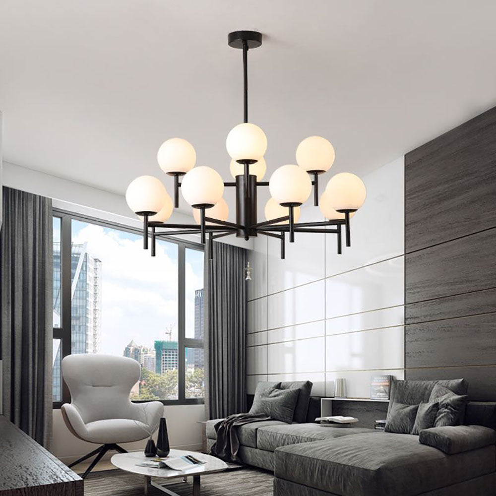 Silva Modern Globe Bubble Metal Glass Pendant Light - Letslighting