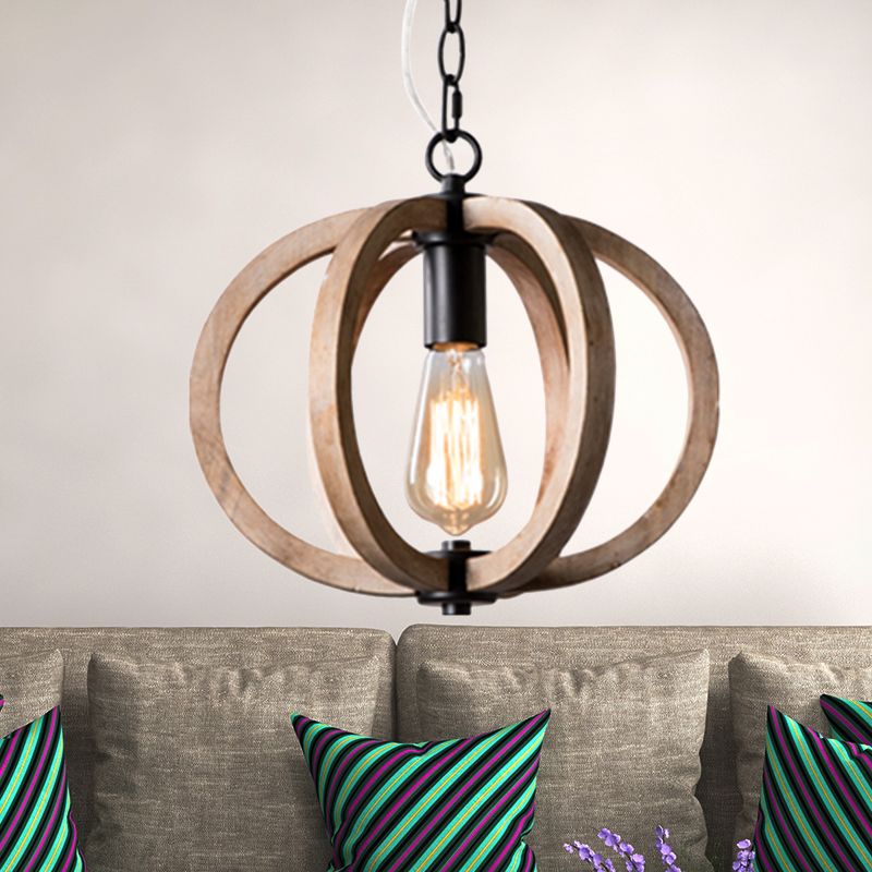 Epoch Orb/Gourd Wood Pendant Light - Letslighting