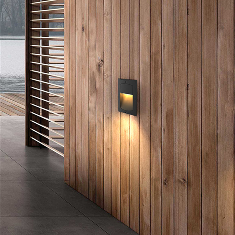 Ray Modern Metal Rectangular Surface Outdoor Deck Step Light