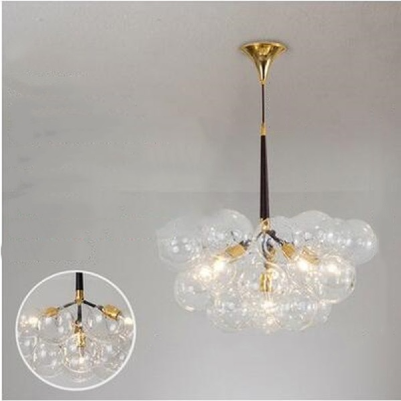 Valentina Nordic Luxury Clear Bubble Pendant Light - Letslighting