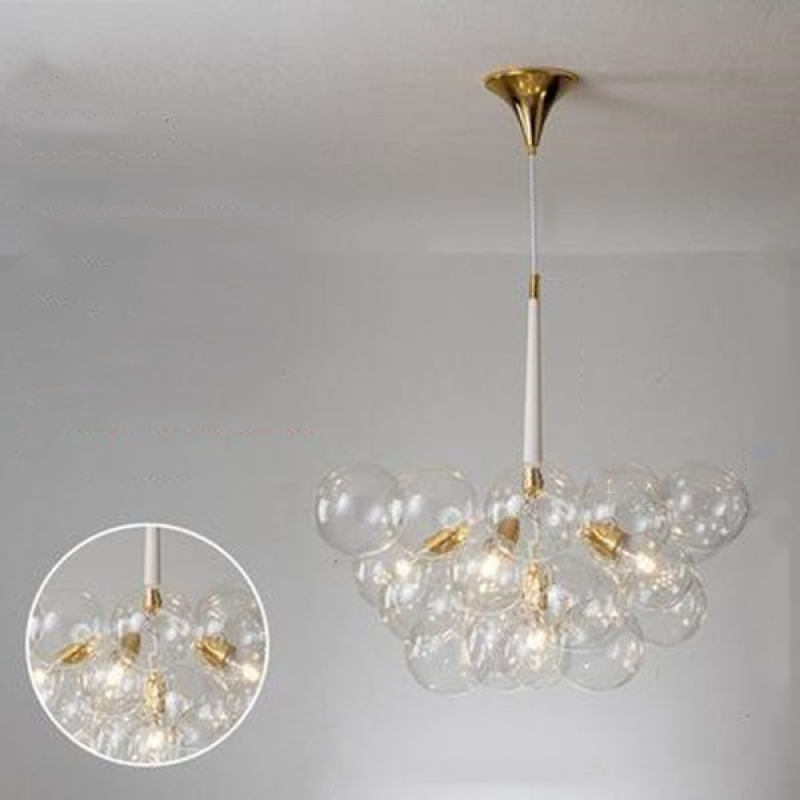 Valentina Nordic Luxury Clear Bubble Pendant Light - Letslighting