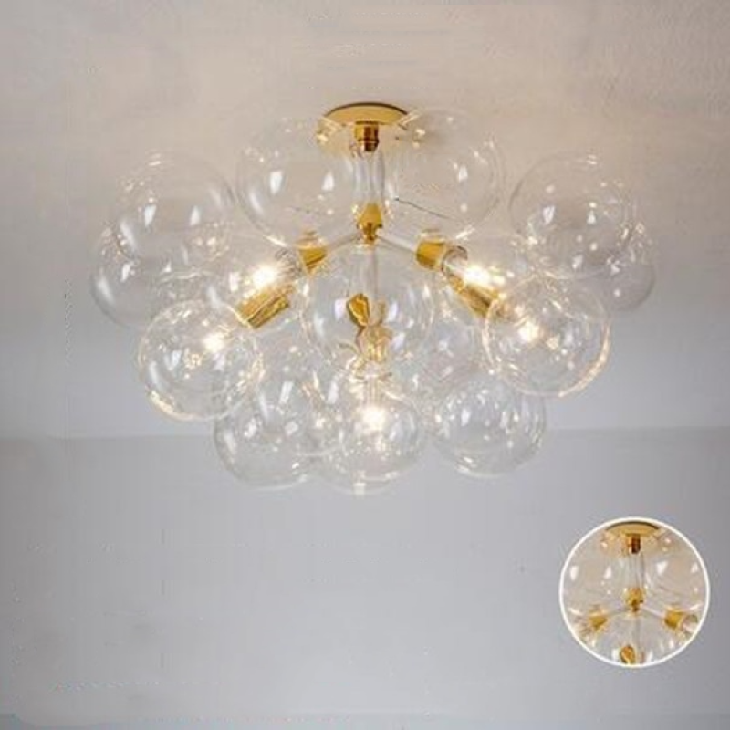 Valentina Nordic Luxury Clear Bubble Pendant Light - Letslighting