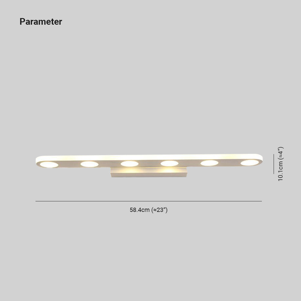 Arisha Modern Oval Metal Acrylic Bedroom Wall Lamp