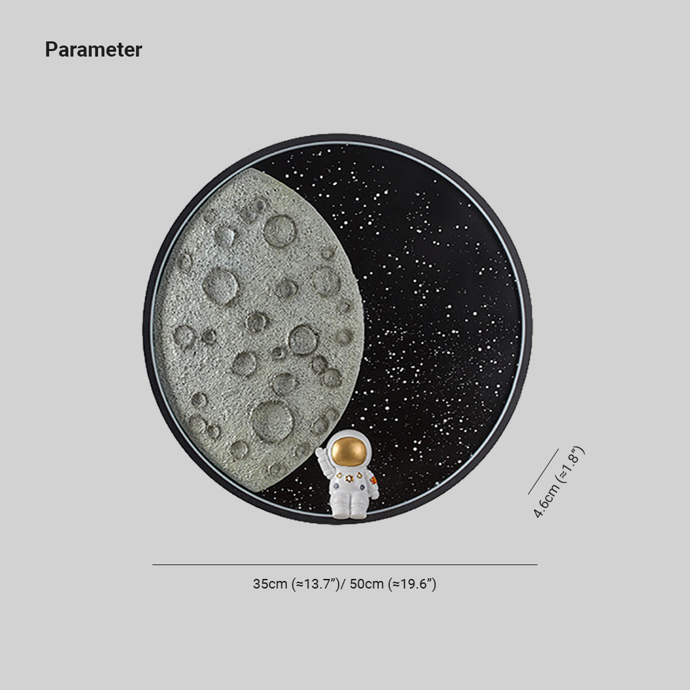 Aria Astronaut Round Moon Wall Lamp - Letslighting