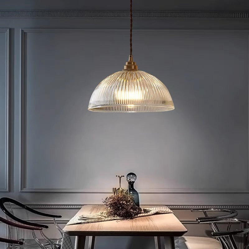 Silva Simple Bowl Metal/Glass Pendant Light, Dining Room - Letslighting