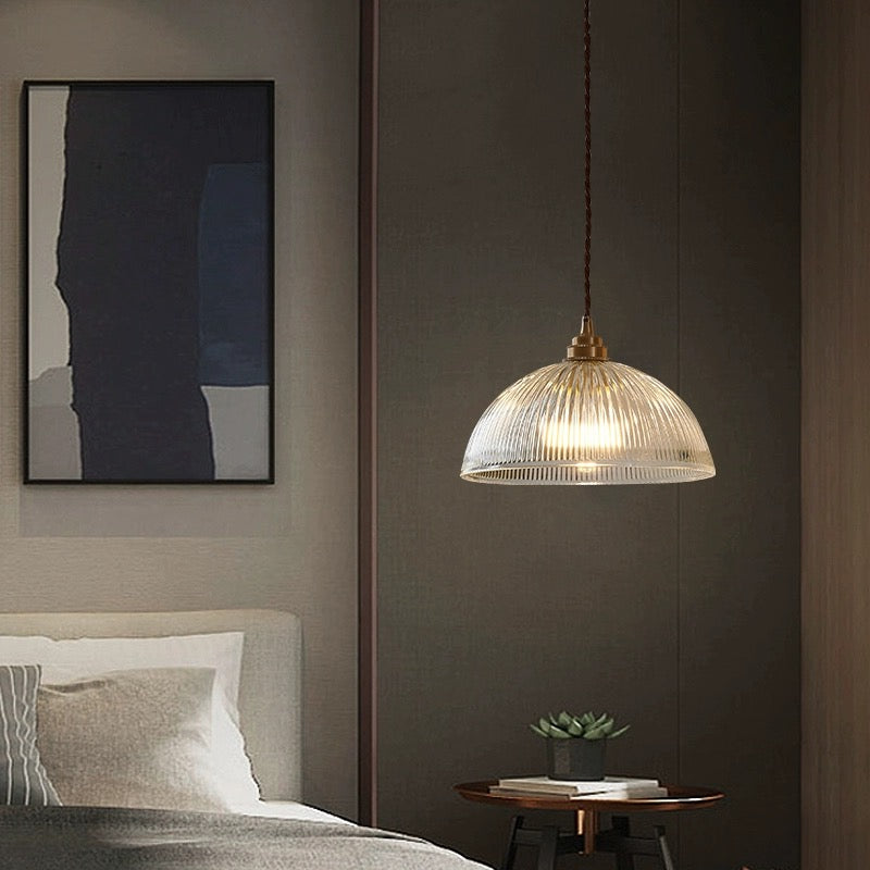 Silva Simple Bowl Metal/Glass Pendant Light, Dining Room - Letslighting