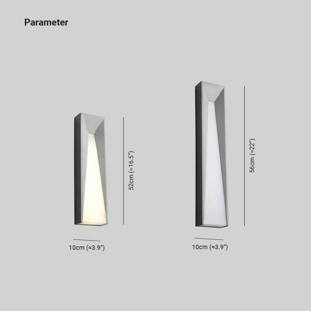Ray Modern Rectangular Metal Outdoor Wall Lamp - Letslighting