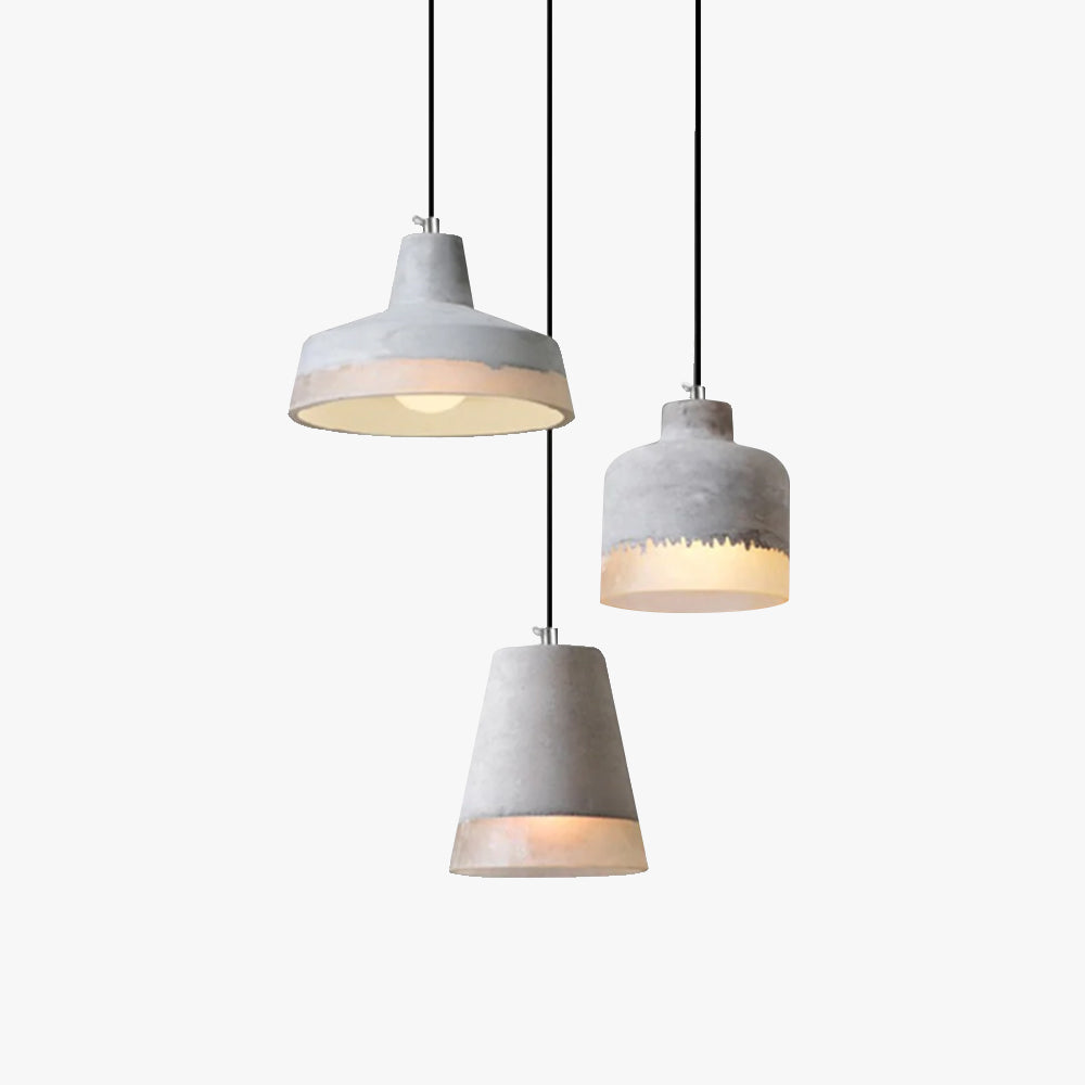 Avi Industrial LED Pendant Light Cement/Resin Bar Dining Room