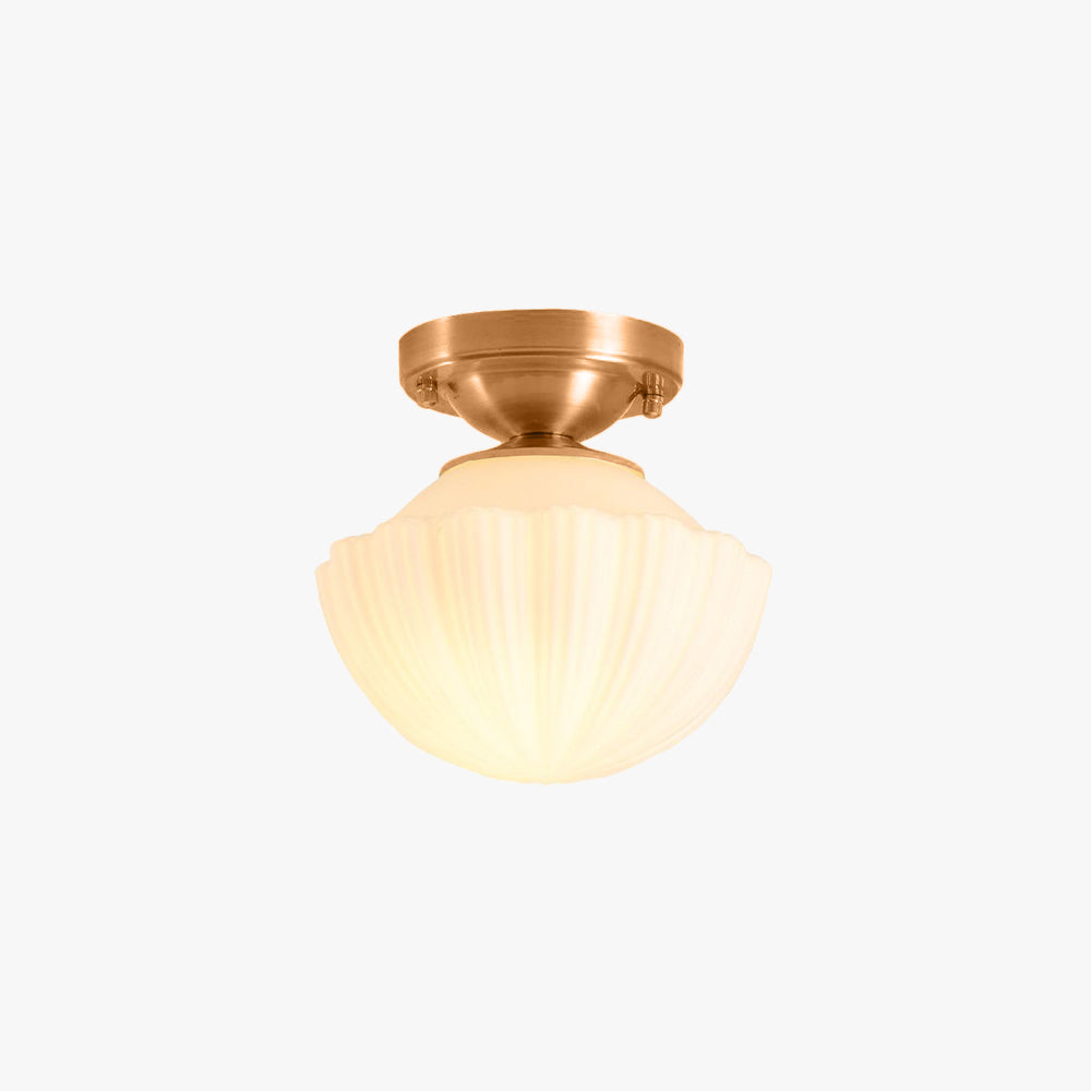 Arisha Retro Metal Flush Mount Brass Ceiling Light