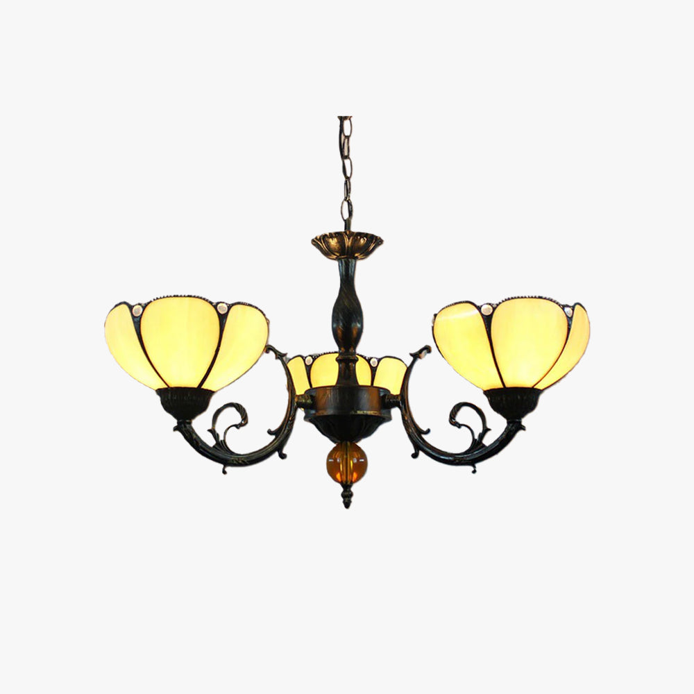 Tiffany Vintage Install LED Chandelier /Glass Bedroom/Living Room - Letslighting