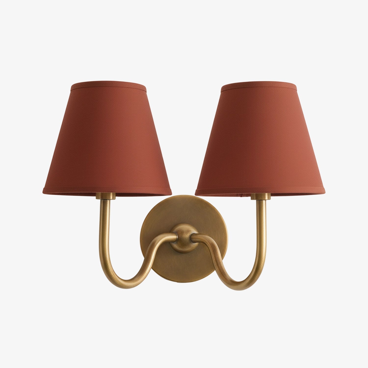 Grace Brass Linen Wall Lamp