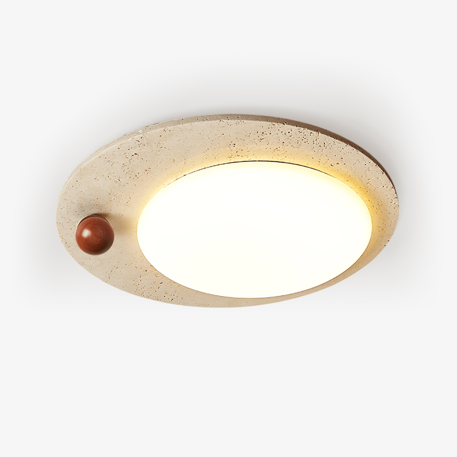 Circular Travertine  Ceiling Light