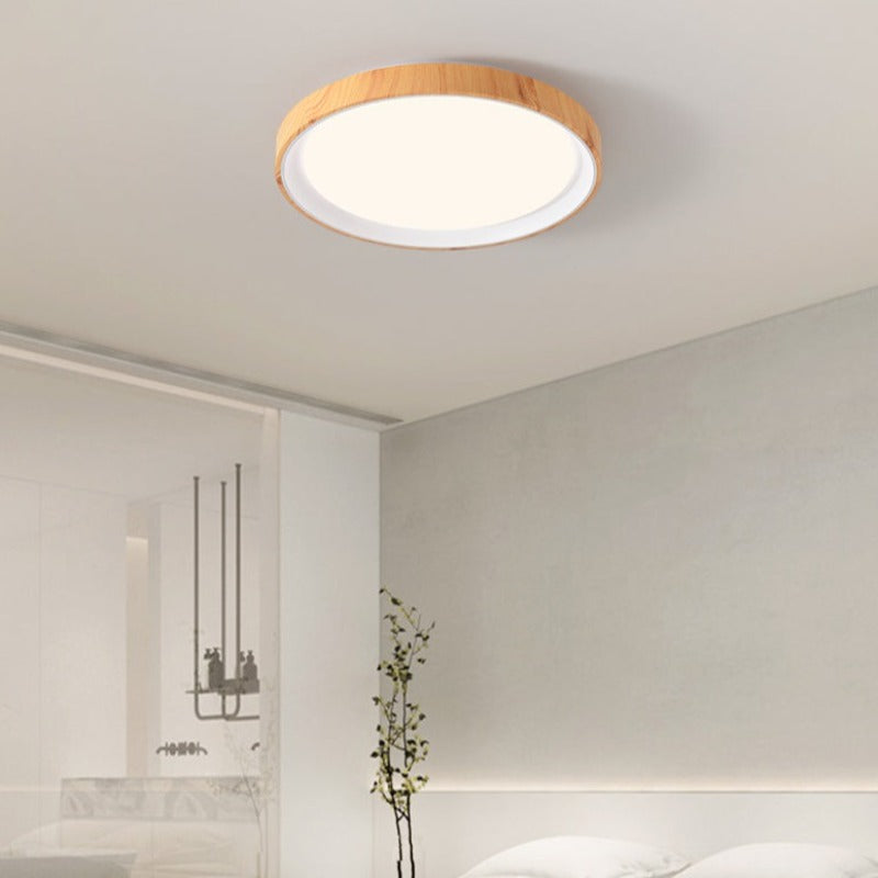 Arisha Modern LED Flush Mount Lighting Wood Acrylic Kitchen - Letslighting