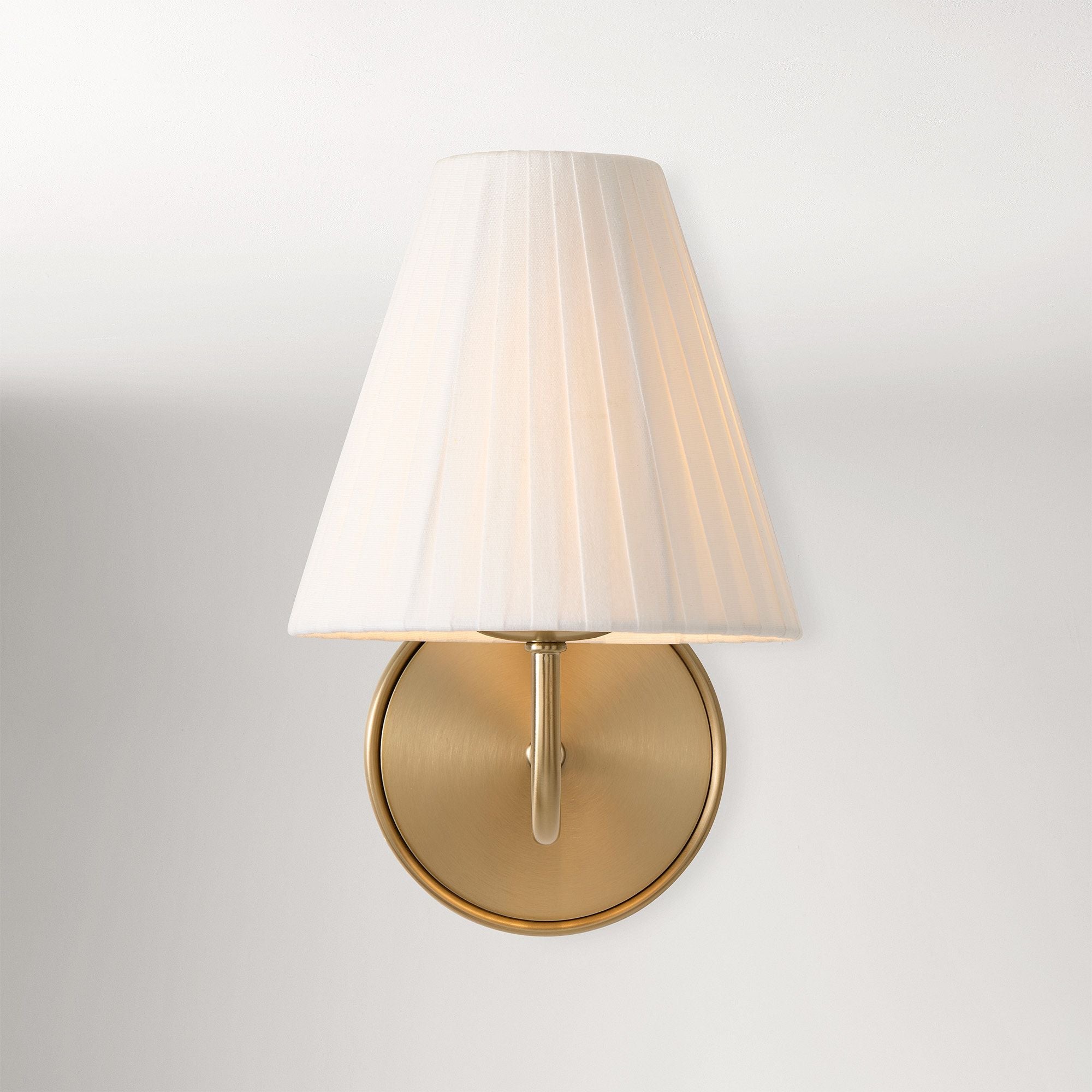 Lithe Wall Light with Linen Fabric Shade Hallway