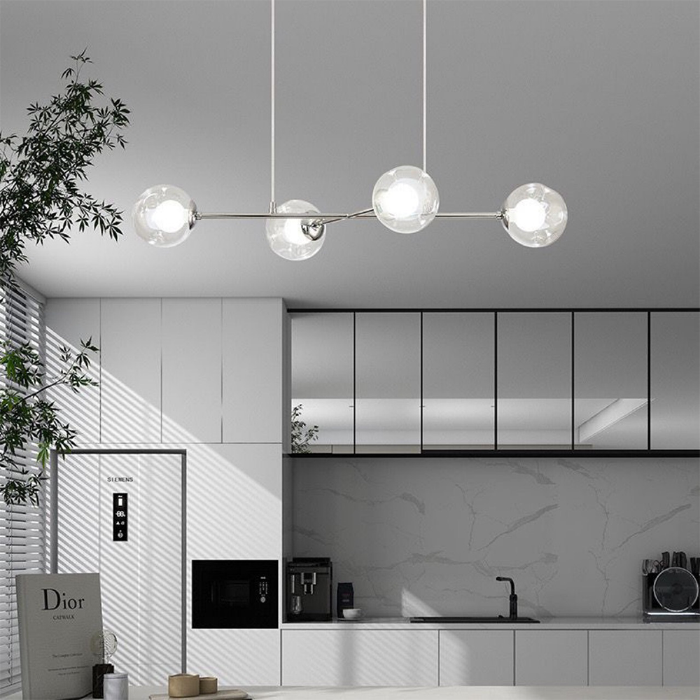 Valentina Nordic Bauhaus Chandelier Glass Living Room - Letslighting