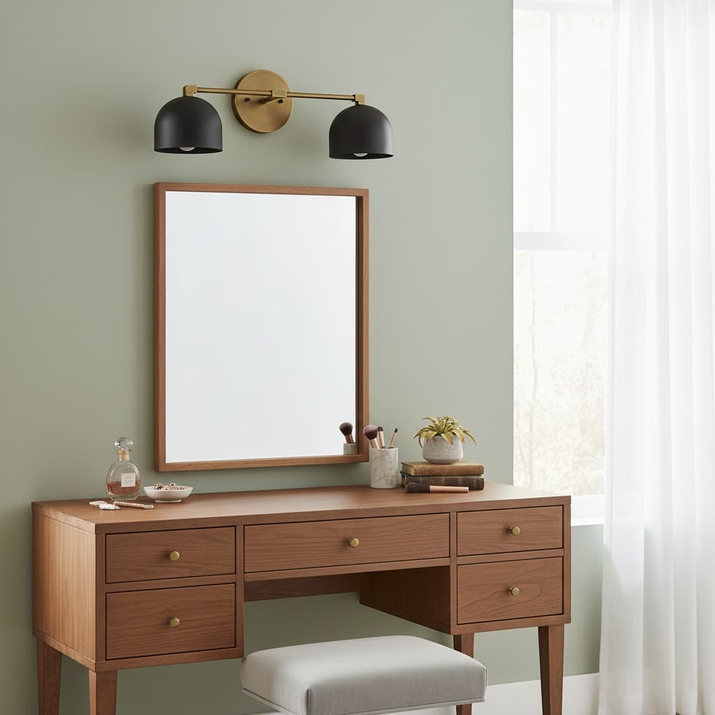 Chroma Dome Brass Wall Sconce Modern Bathroom