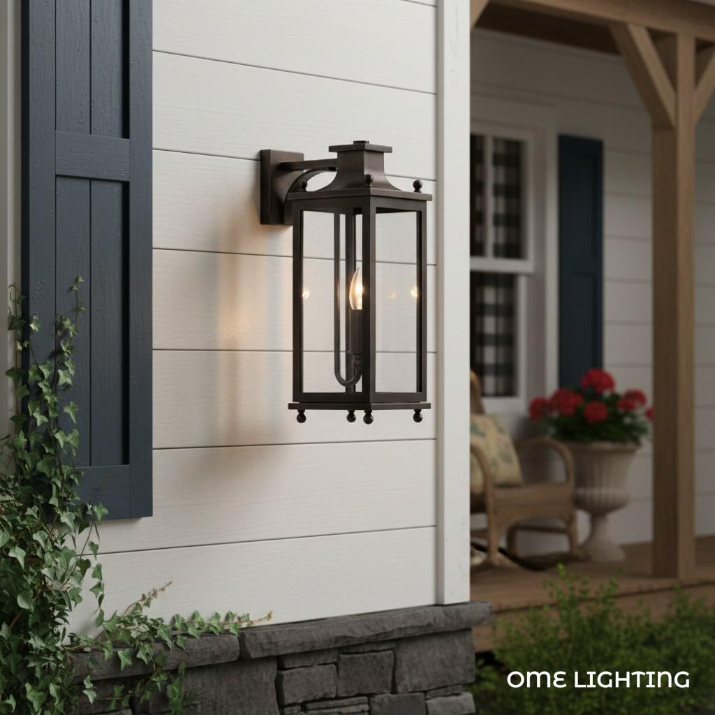 Guard  Wall Lamp  Brass Glass Outdoor