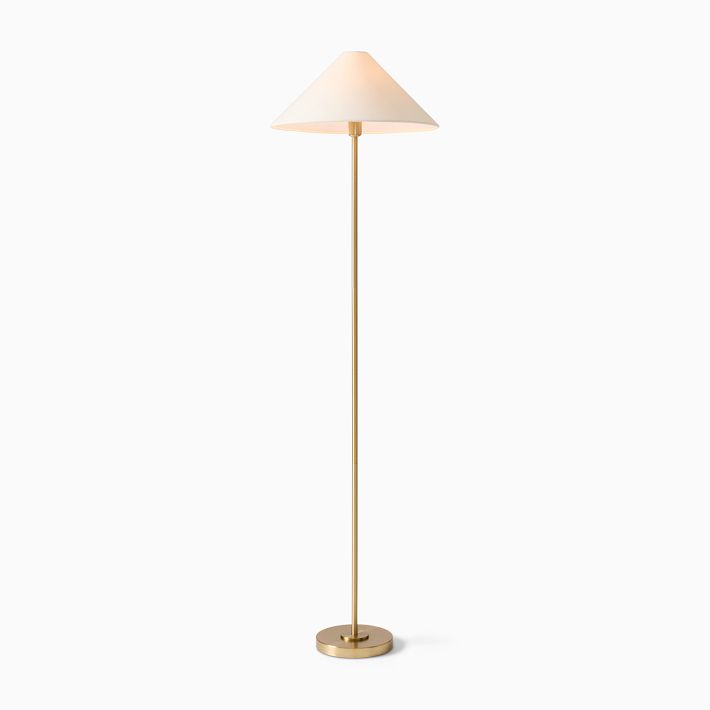 Vector Metal Linen Shade Floor Lamp