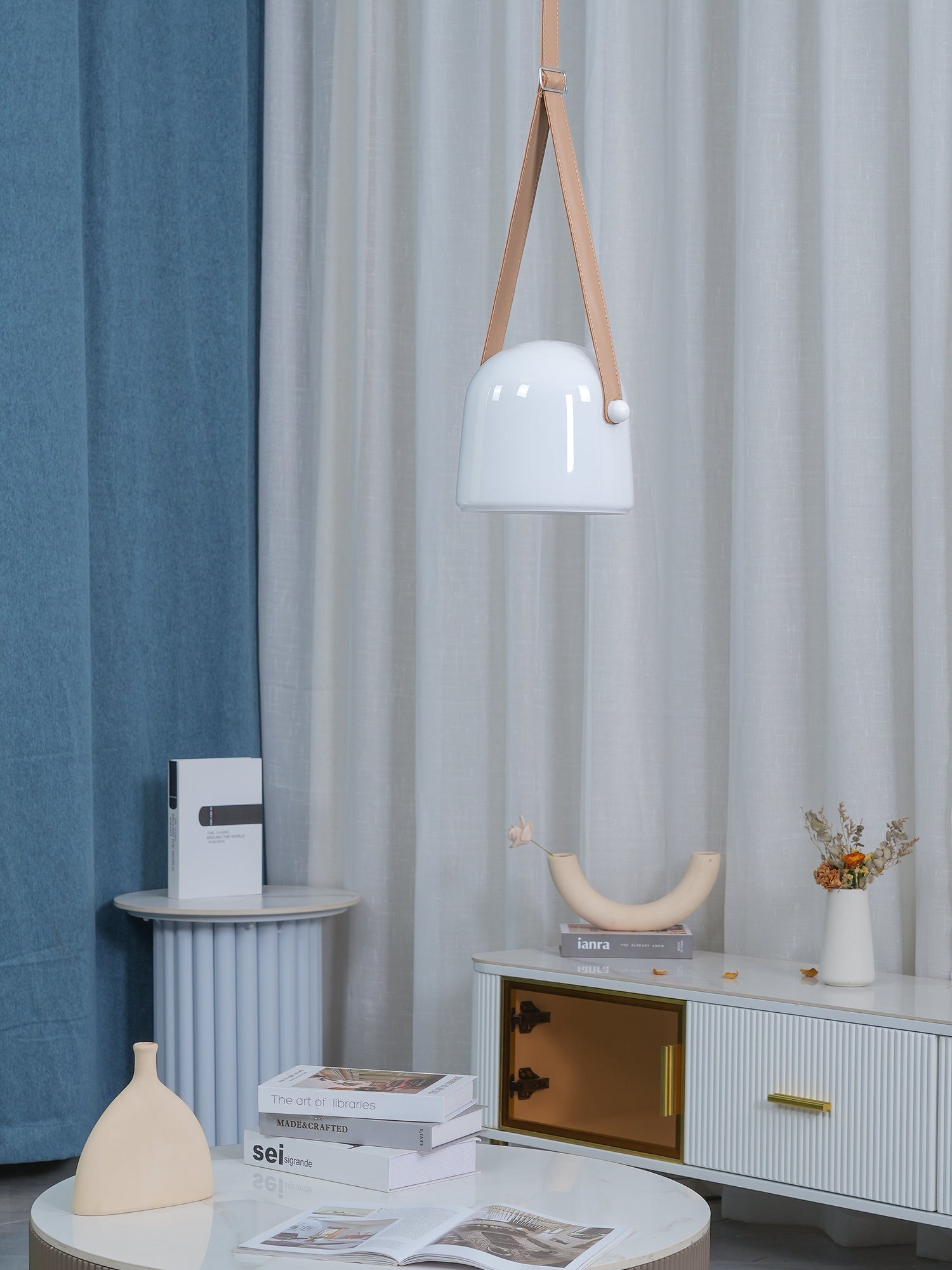 Averisce Leather Industrial Pendant Light - Letslighting